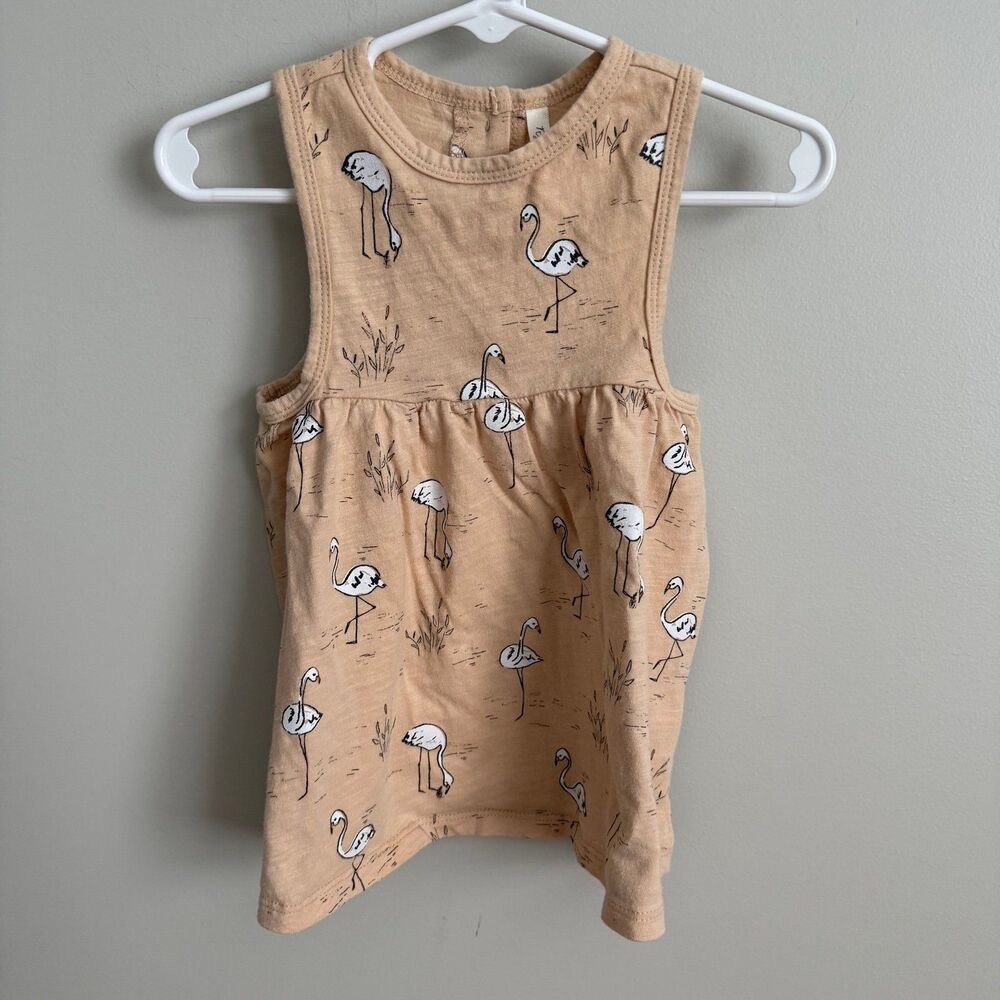 Rylee + Cru 6-12mo Flamingo Layla Dress VGUC